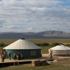 30' Pacific Yurt in Mongolia next to traditional ger