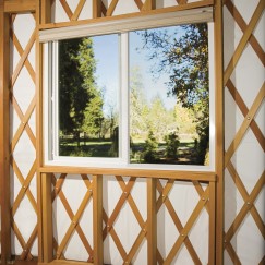 Our new Custom Curve Glass Window System - © 2011 Pacific Yurts Inc.