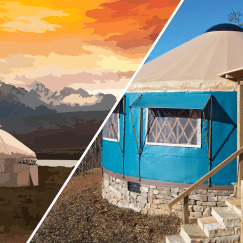 traditional Mongolian yurt vs a modern yurt