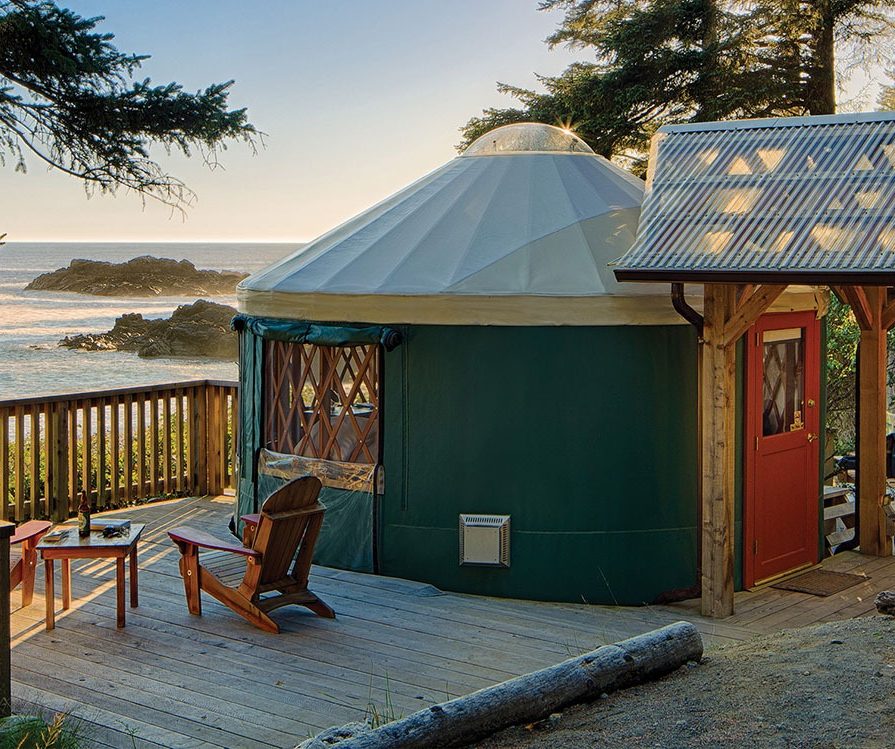 Beach side yurt.