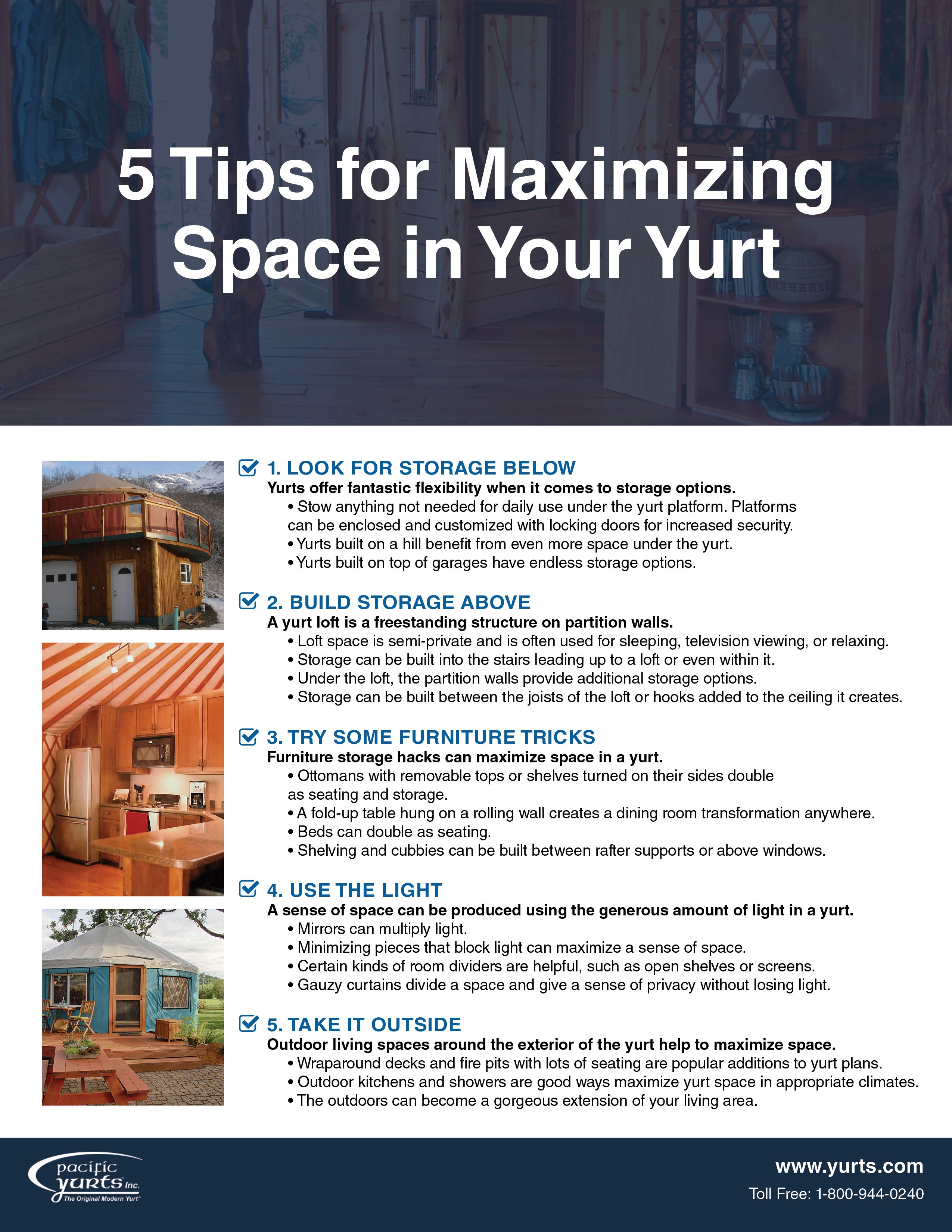 5 tips for maximizing space in your yurt pacific yurts