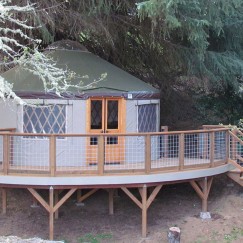 yurt front porch and deck