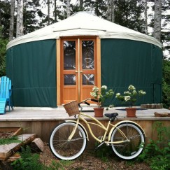 yurt getaway with bicycle