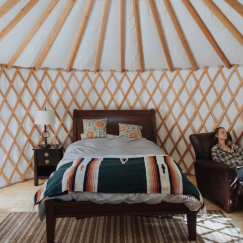 vacation in a luxury yurt