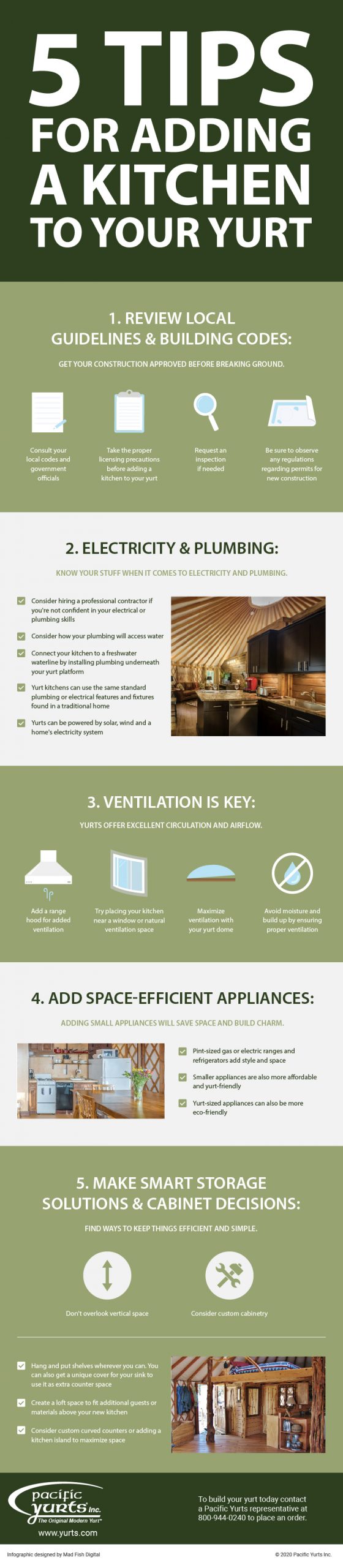 How to add a kitchen to a yurt.