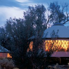 Yurt in the desert.