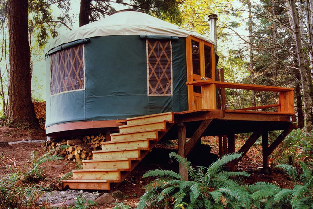 pacific yurt in the woods
