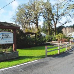 pacific yurts sign