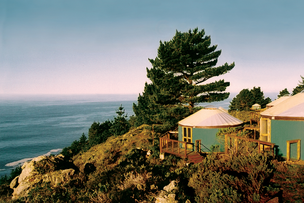 Pacific Yurt overlooking an ocean view in Central California.