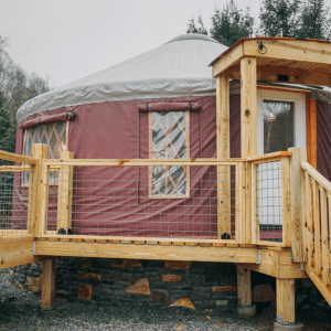 Scarlet Oak, 452 sqft Yurt at Maggie Valley Yurts.