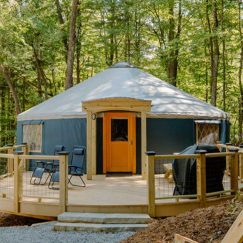 built-yurts-after-delivery - Pacific Yurts A 30 feet built yurt.