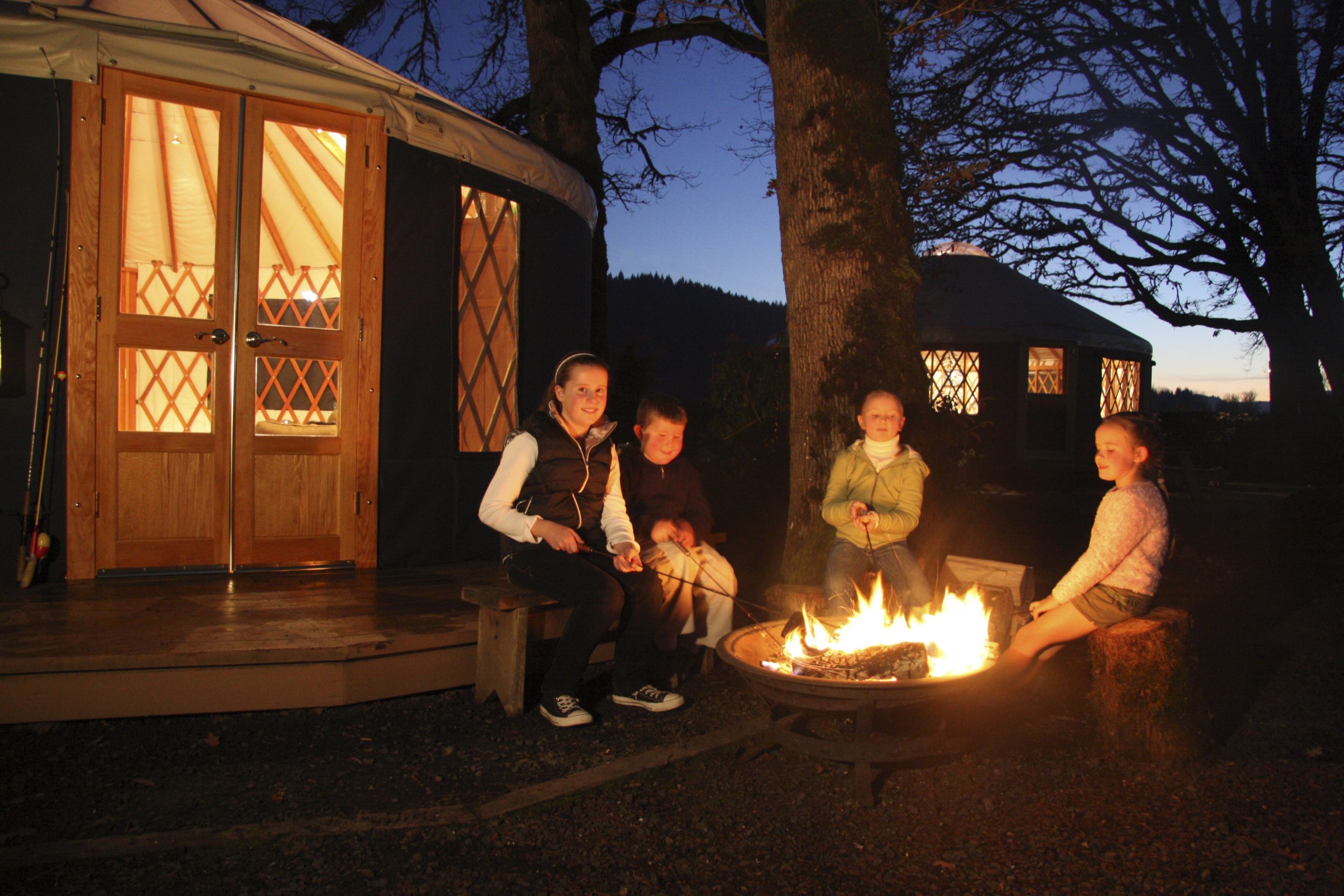 Family campfire