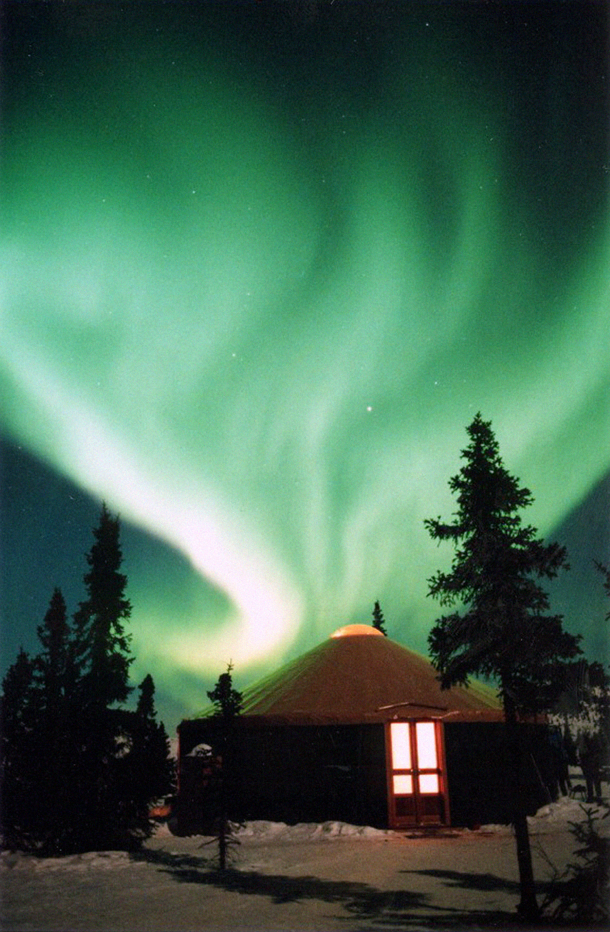 Aurora borealis yurt